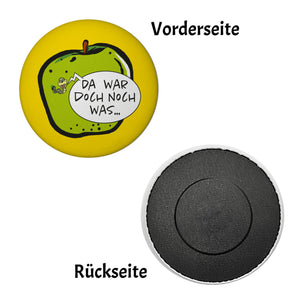 Wurm im Apfel Notizzettel Magnet mit weißem Hintergrund