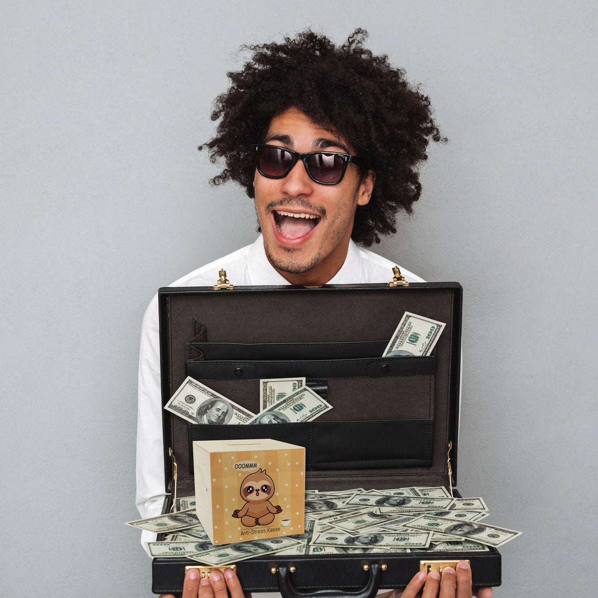 Faultier Spardose - die niedliche Kasse gegen Stress