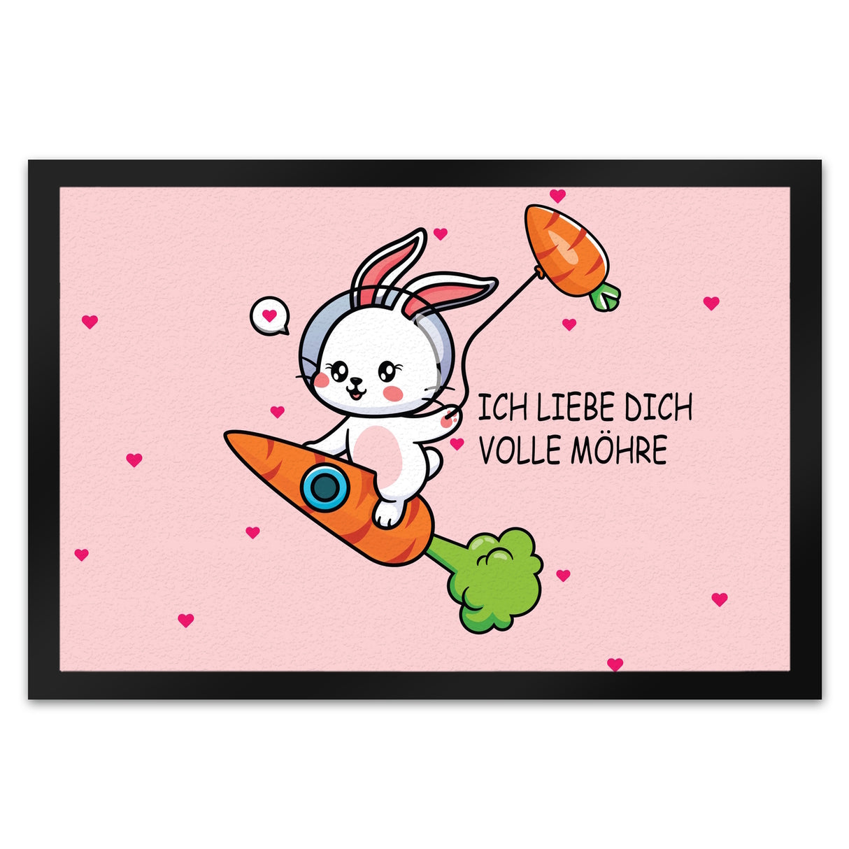 Ich liebe dich volle Möhre Fußmatte in 35x50 cm