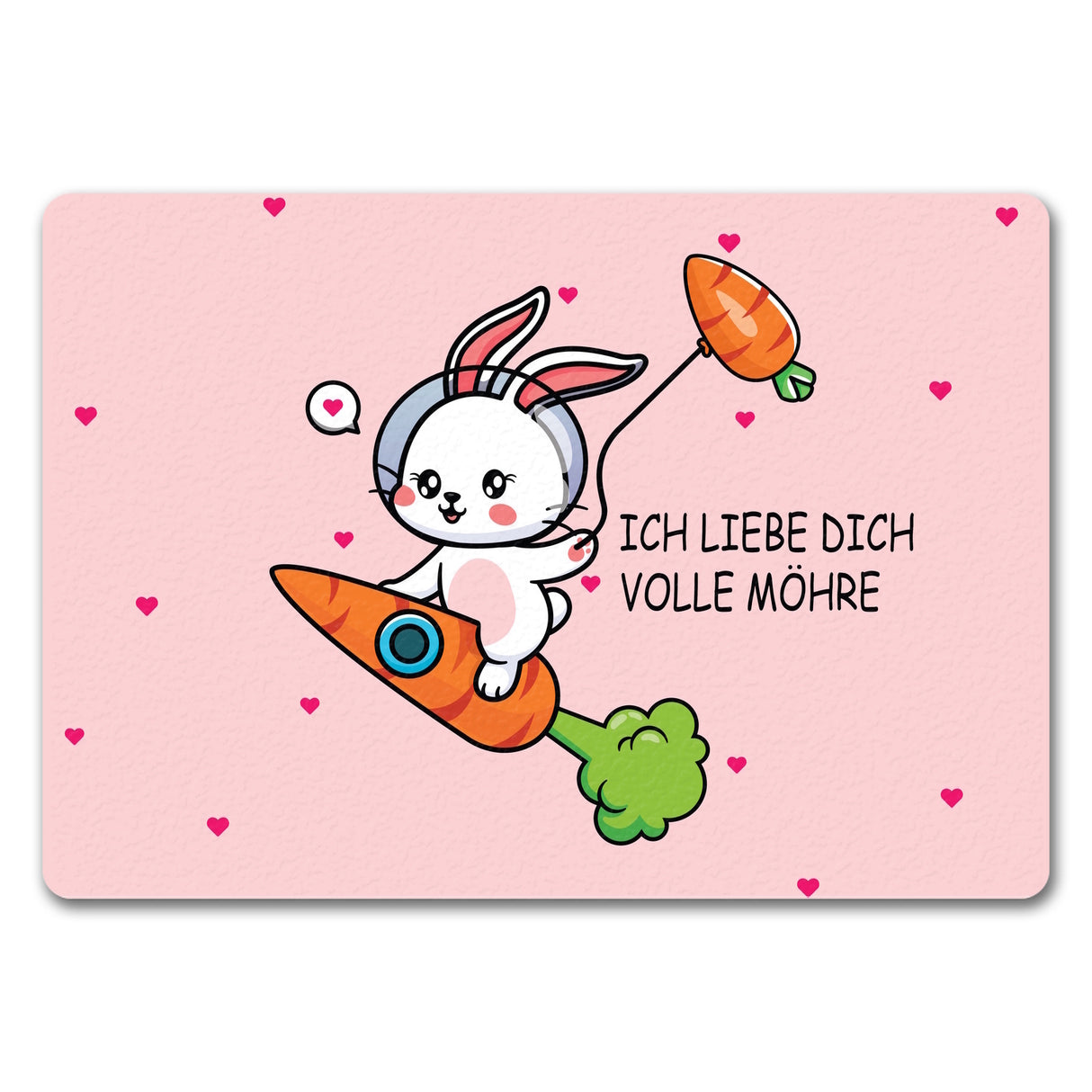 Ich liebe dich volle Möhre Fußmatte in 35x50 cm