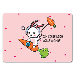Ich liebe dich volle Möhre Fußmatte in 35x50 cm