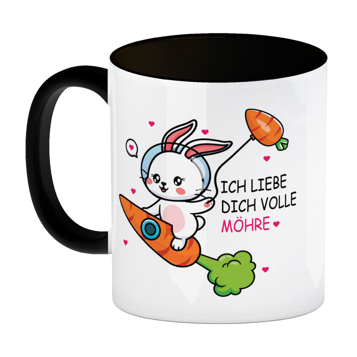 Ich liebe dich volle Möhre Häschen Kaffeebecher
