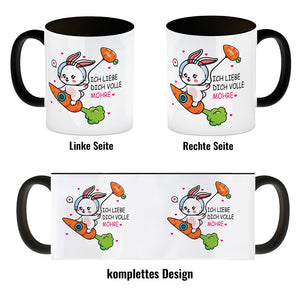 Ich liebe dich volle Möhre Häschen Kaffeebecher