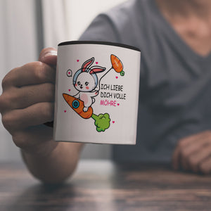Ich liebe dich volle Möhre Häschen Kaffeebecher