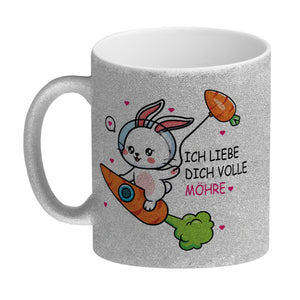 Ich liebe dich volle Möhre Häschen Kaffeebecher