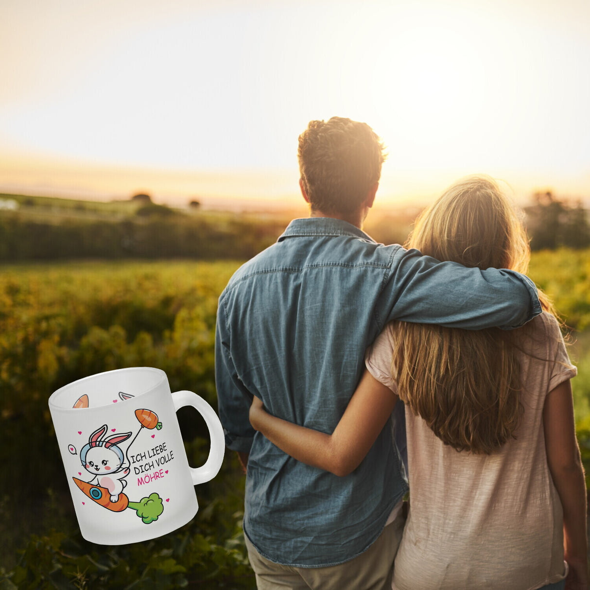 Ich liebe dich volle Möhre Häschen Kaffeebecher