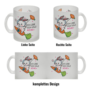 Ich liebe dich volle Möhre Häschen Kaffeebecher