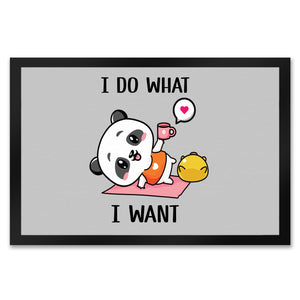 I do what I want Panda Fußmatte in 35x50 cm