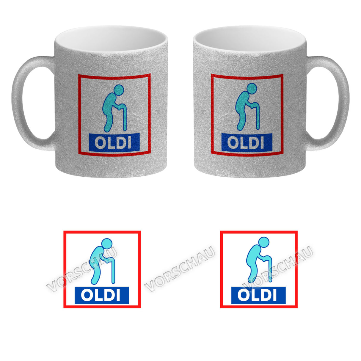Oldi Discounter Kaffeebecher für Papa