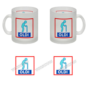 Oldi Discounter Kaffeebecher für Papa