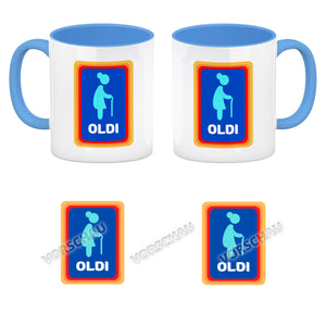 Oldi Discounter Kaffeebecher für Papa