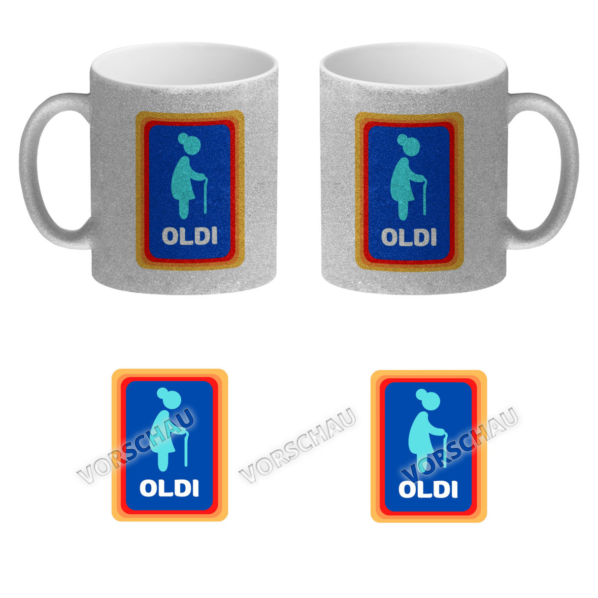 Oldi Discounter Kaffeebecher für Papa