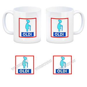 Oldi Discounter Kaffeebecher für Papa