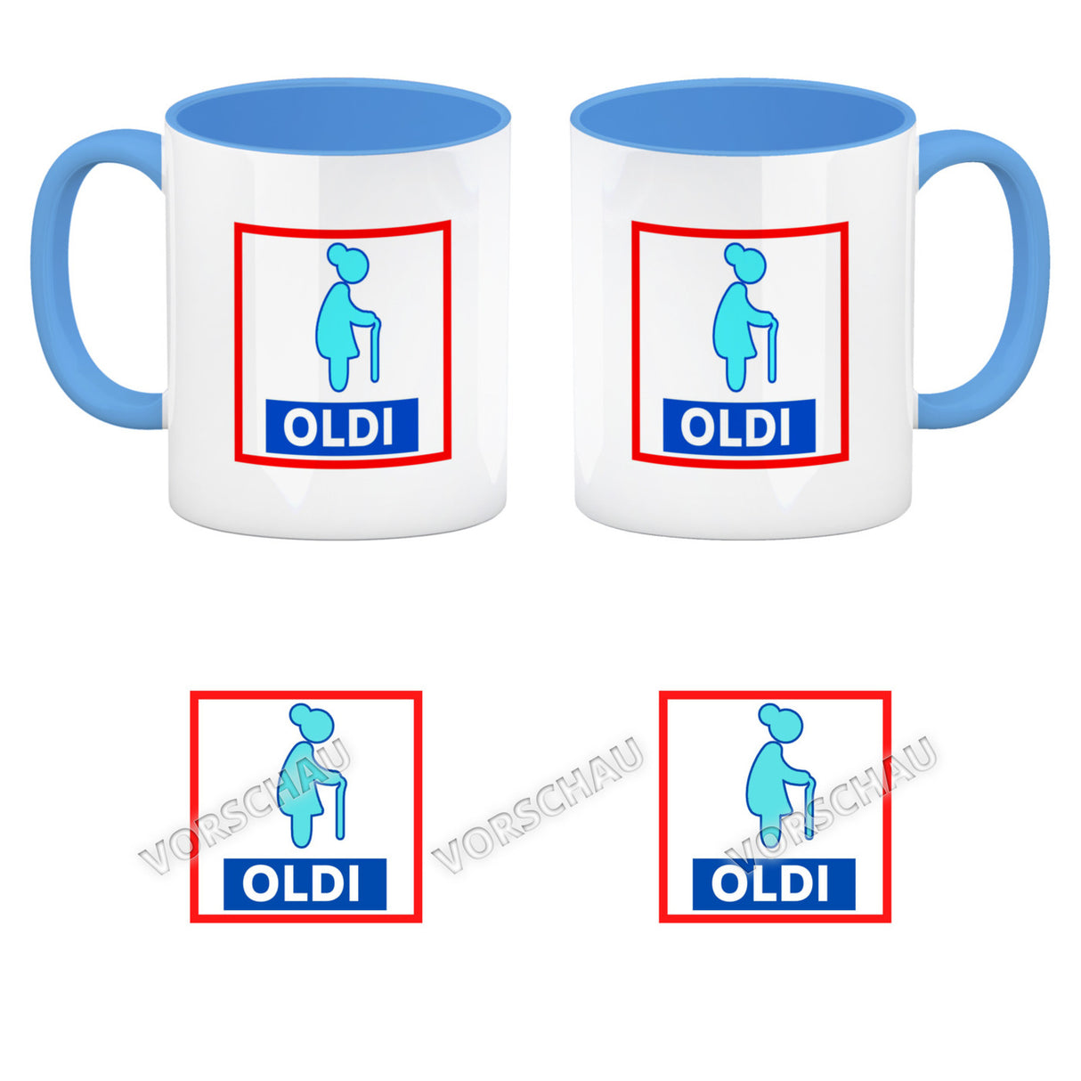 Oldi Discounter Kaffeebecher für Papa