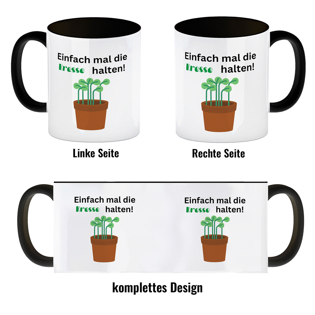 Einfach mal die Kresse halten Kaffeebecher