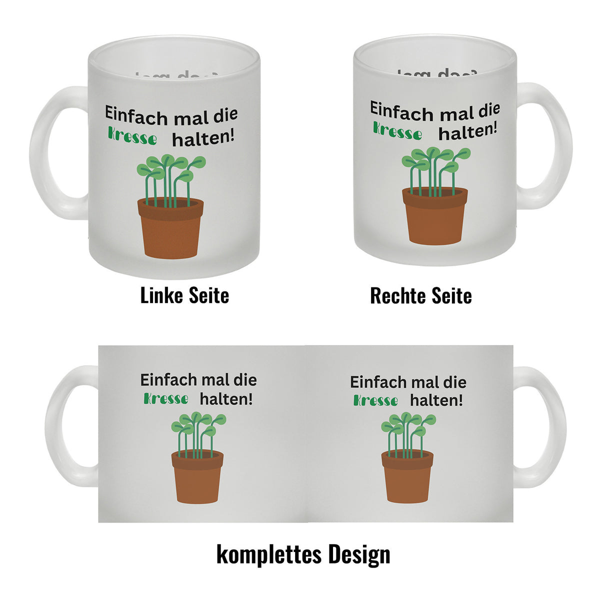 Einfach mal die Kresse halten Kaffeebecher