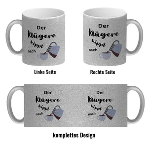 Der Klügere kippt Kaffee nach Kaffeebecher