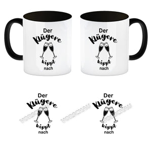 Der Klügere kippt Kaffee nach Kaffeebecher