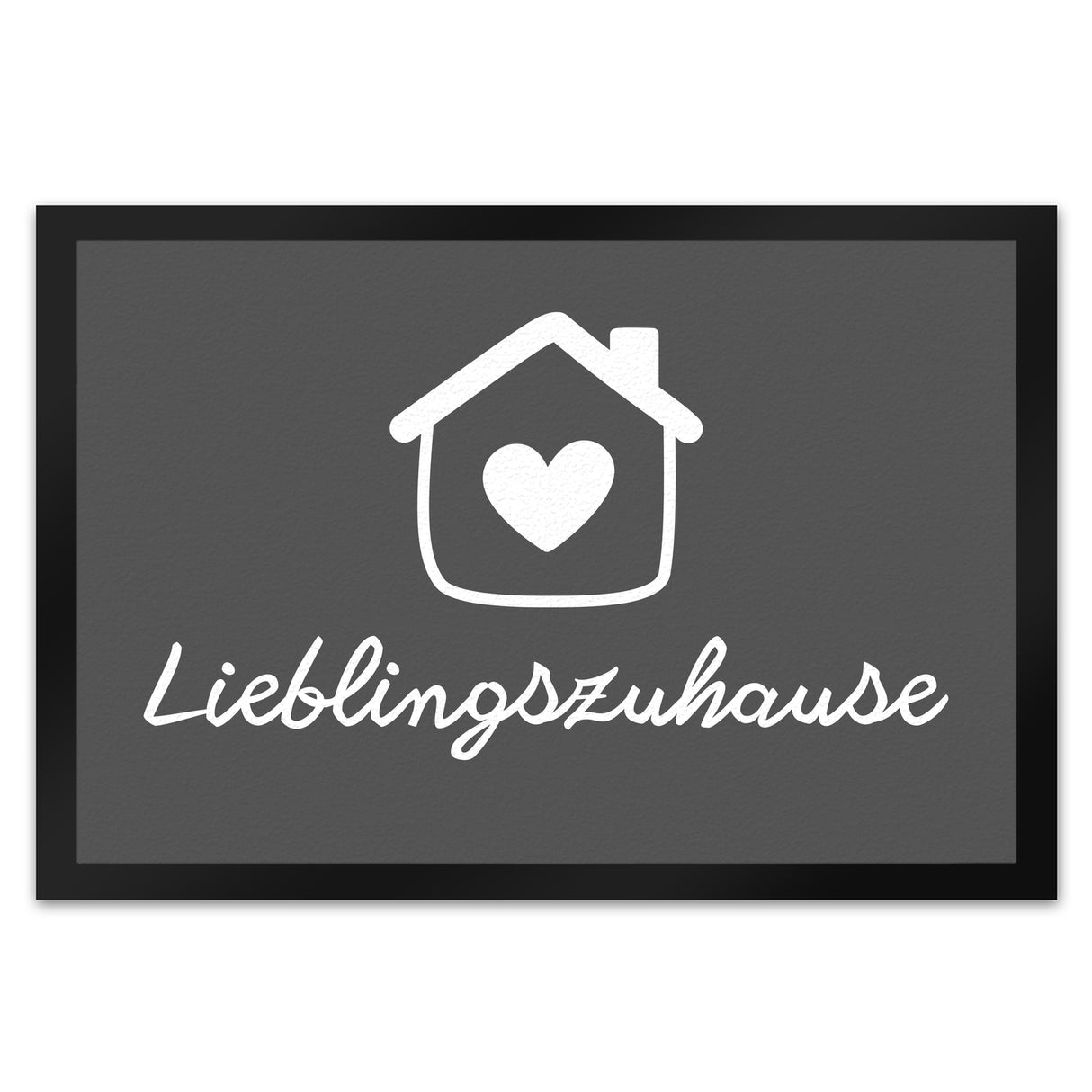 Lieblingszuhause Fußmatte in 35x50 cm mit Haus und Herz