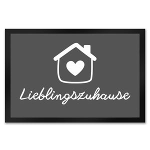 Lieblingszuhause Fußmatte in 35x50 cm mit Haus und Herz