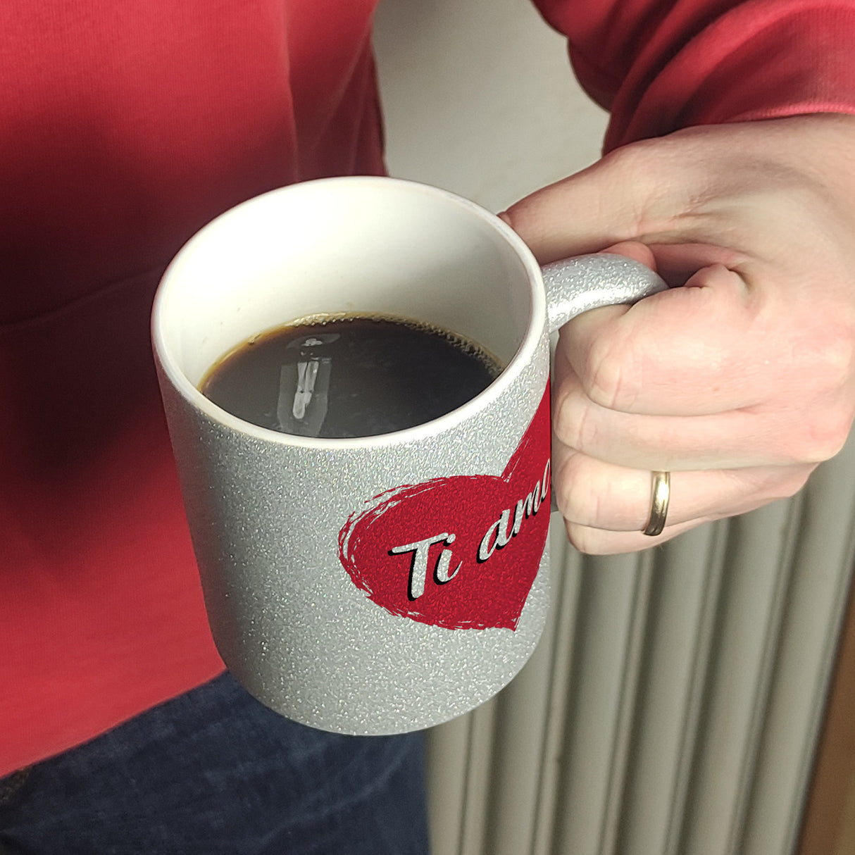 Ti amo! Kaffeebecher mit Herz Motiv