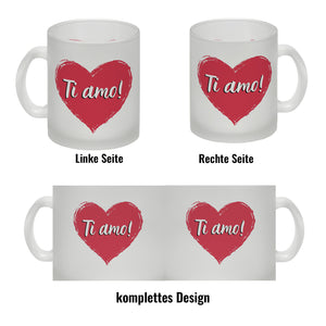 Ti amo! Kaffeebecher mit Herz Motiv
