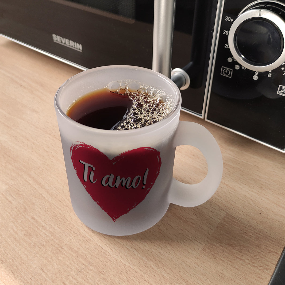 Ti amo! Kaffeebecher mit Herz Motiv