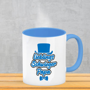 Lieblingsschwiegerpapa Kaffeebecher - Mit Zylinder und Fliege als Geburtstagsgeschenk