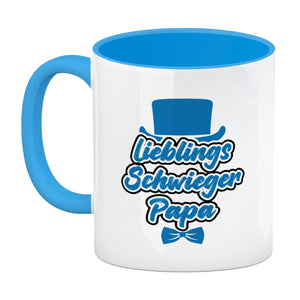 Lieblingsschwiegerpapa Kaffeebecher - Mit Zylinder und Fliege als Geburtstagsgeschenk