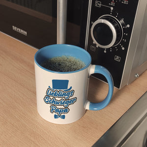 Lieblingsschwiegerpapa Kaffeebecher - Mit Zylinder und Fliege als Geburtstagsgeschenk