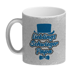 Lieblingsschwiegerpapa Kaffeebecher - Mit Zylinder und Fliege als Geburtstagsgeschenk