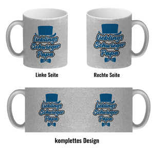 Lieblingsschwiegerpapa Kaffeebecher - Mit Zylinder und Fliege als Geburtstagsgeschenk