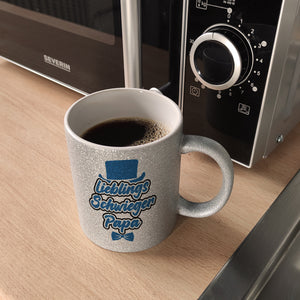 Lieblingsschwiegerpapa Kaffeebecher - Mit Zylinder und Fliege als Geburtstagsgeschenk