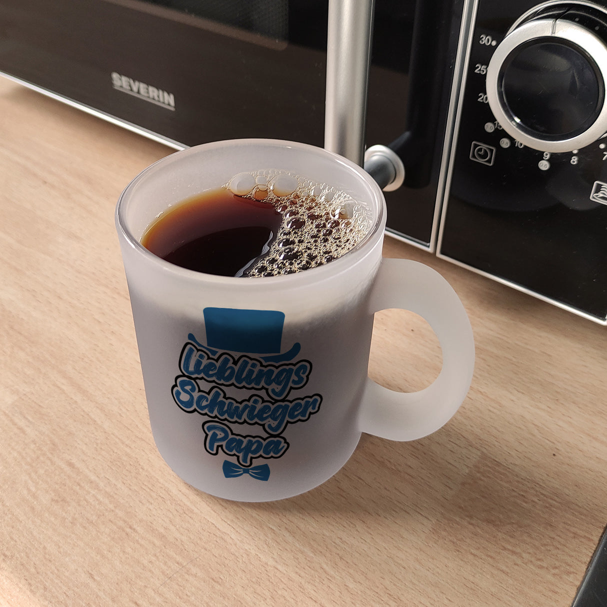 Lieblingsschwiegerpapa Kaffeebecher - Mit Zylinder und Fliege als Geburtstagsgeschenk