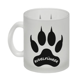 Rudelführer Pfotenabdruck Kaffeebecher mit Wolf Motiv