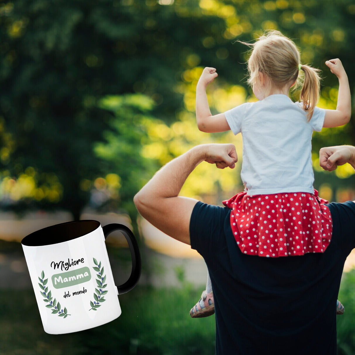 Migliore Mamma del mondo Kaffeebecher mit Olivenzweig