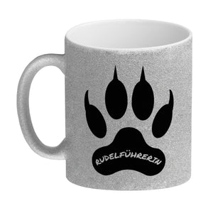 Rudelführerin Wolf Kaffeebecher mit Pfotenabdruck Motiv