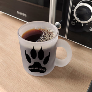 Rudelführerin Wolf Kaffeebecher mit Pfotenabdruck Motiv