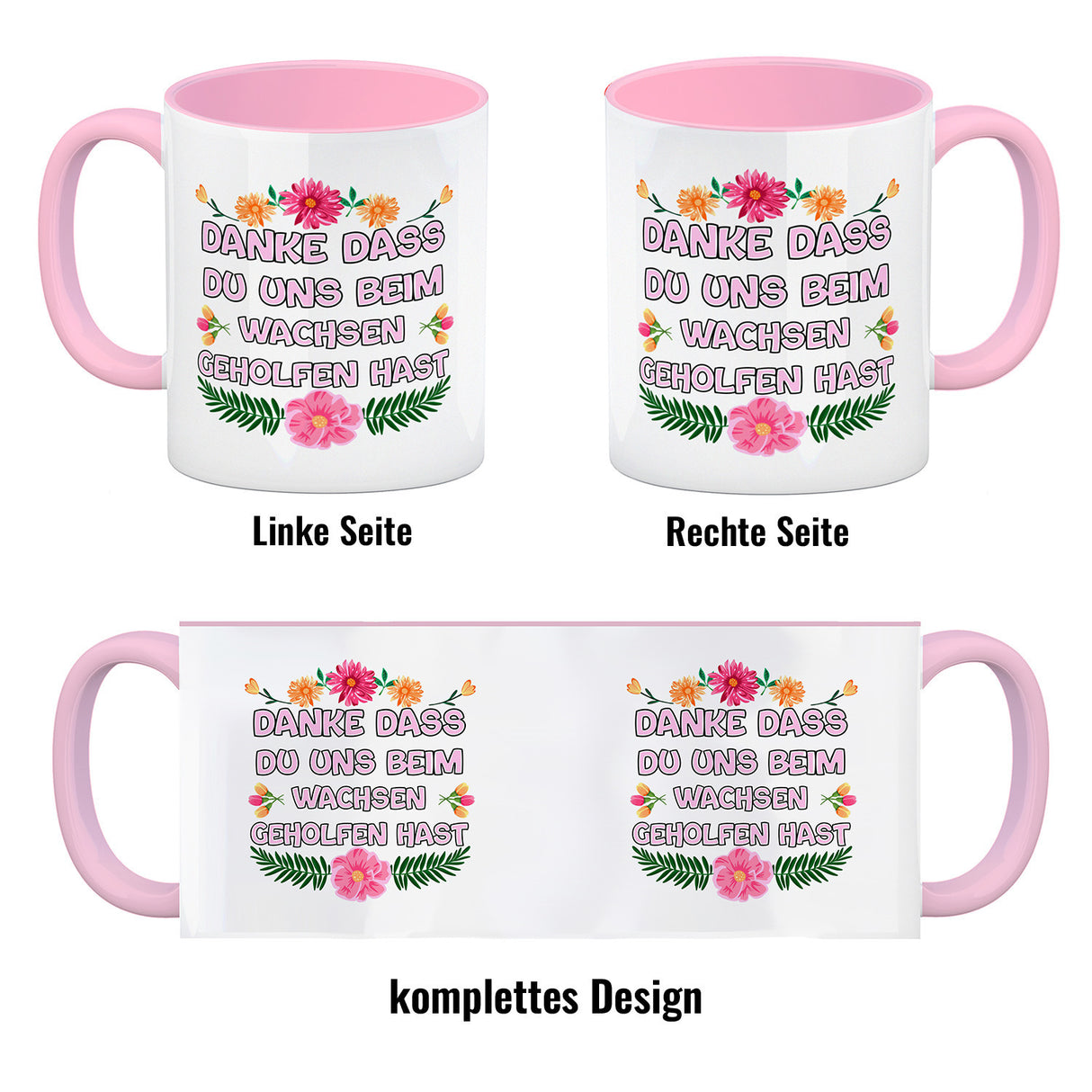 Danke dass du uns beim Wachsen geholfen hast Kaffeebecher