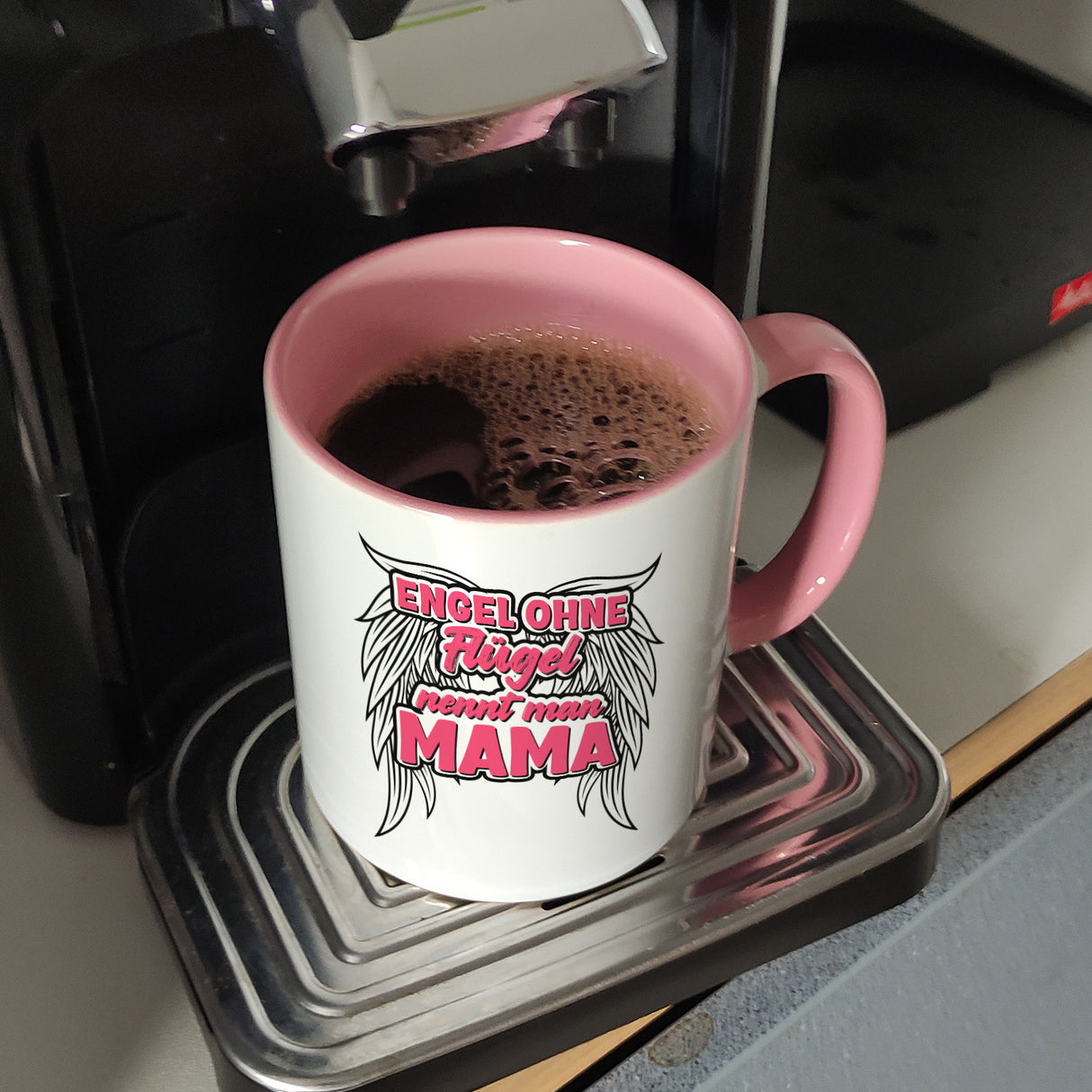 Engel ohne Flügel nennt man Mama Kaffeebecher mit Spruch