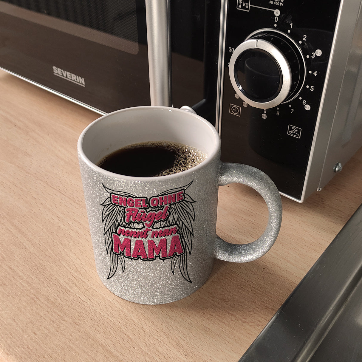 Engel ohne Flügel nennt man Mama Kaffeebecher mit Spruch