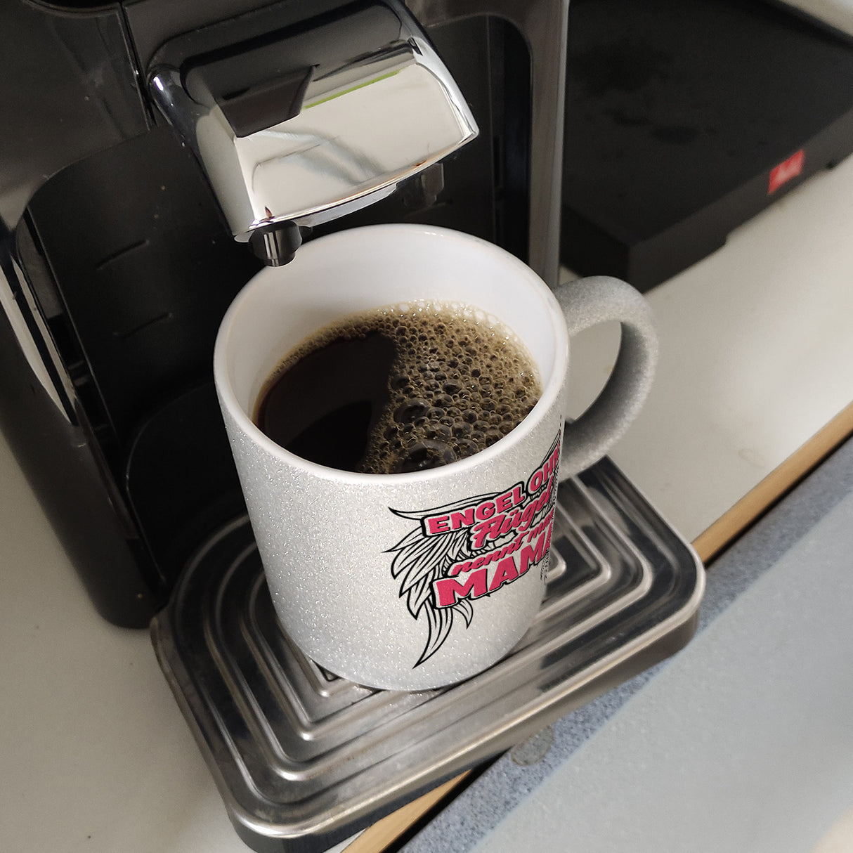 Engel ohne Flügel nennt man Mama Kaffeebecher mit Spruch