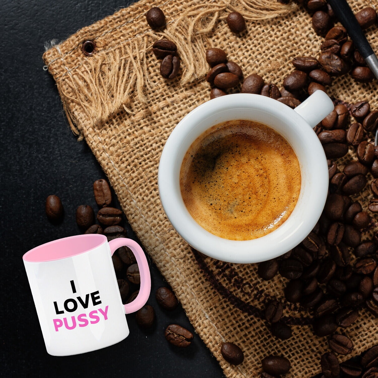 I Love Pussy Kaffeebecher