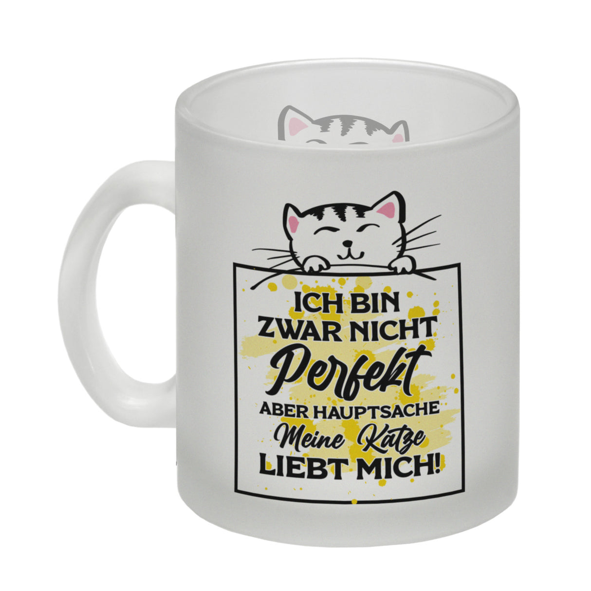Meine Katze liebt mich Katzen Spruch Kaffeebecher für Katzenliebhaber