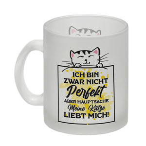 Meine Katze liebt mich Katzen Spruch Kaffeebecher für Katzenliebhaber