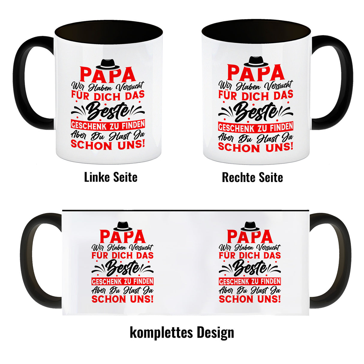 Papa wir haben versucht das beste Geschenk zu finden... Kaffeebecher