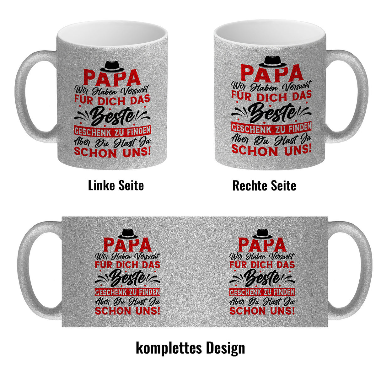 Papa wir haben versucht das beste Geschenk zu finden... Kaffeebecher