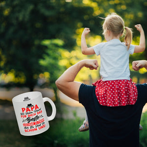 Papa wir haben versucht das beste Geschenk zu finden... Kaffeebecher
