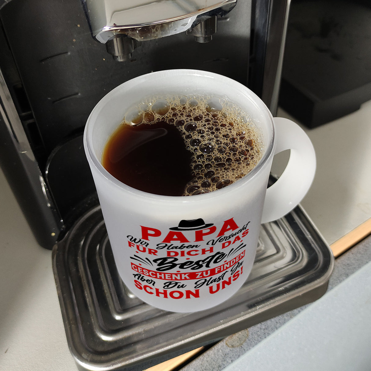 Papa wir haben versucht das beste Geschenk zu finden... Kaffeebecher
