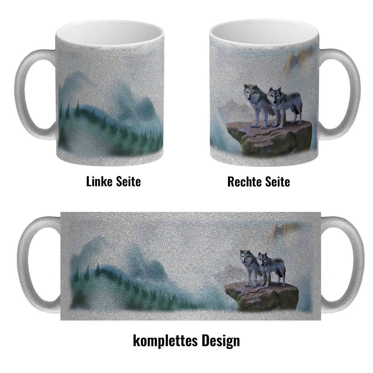 Wolf Kaffeebecher einzigartig für Wolf- und Naturliebhaber